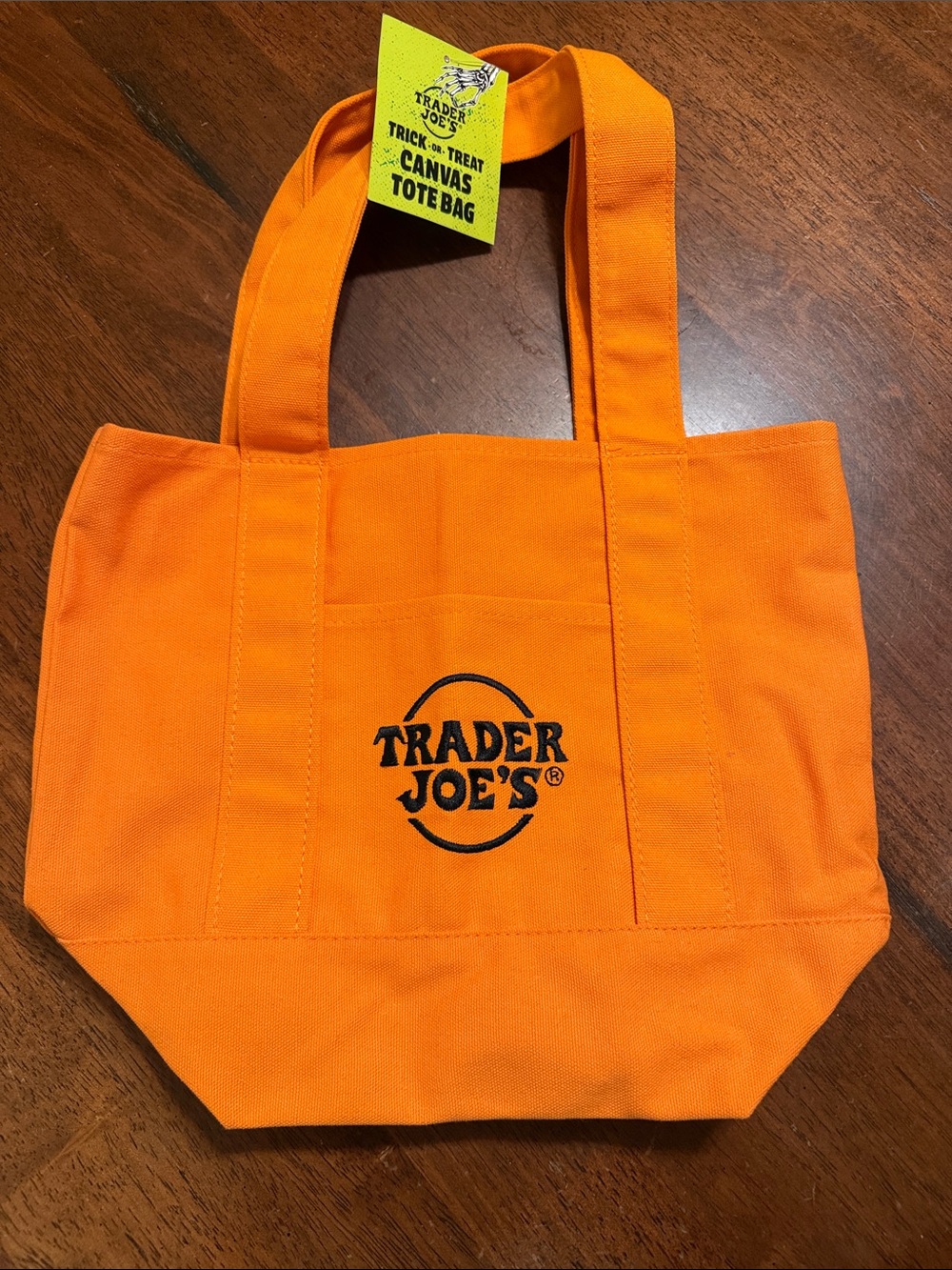Trader Joe’s Orange Mini Canvas Tote Bag